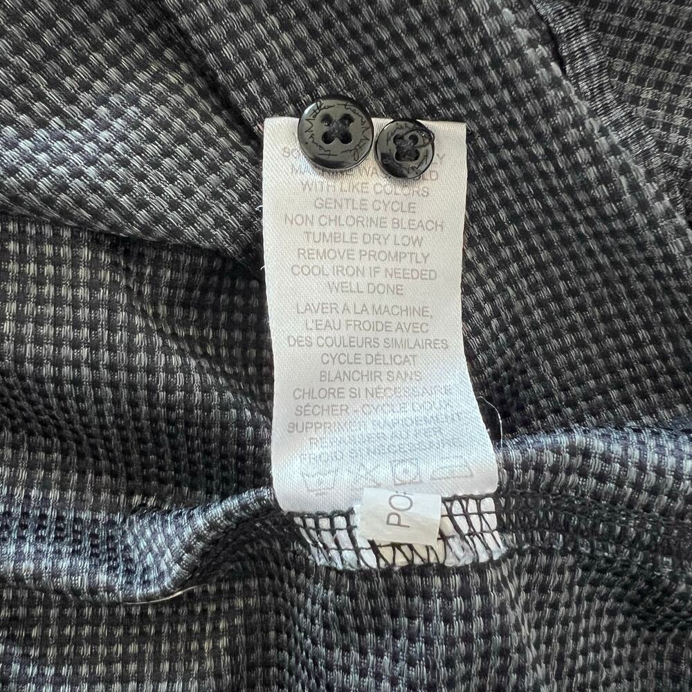 Travis Mathew‎ Gray Check Collared Button Down Shirt Long Sleeve Polo - Picture 8 of 8